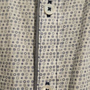 Zachary Prell White And Blue Dress Shirt Size‎ Large